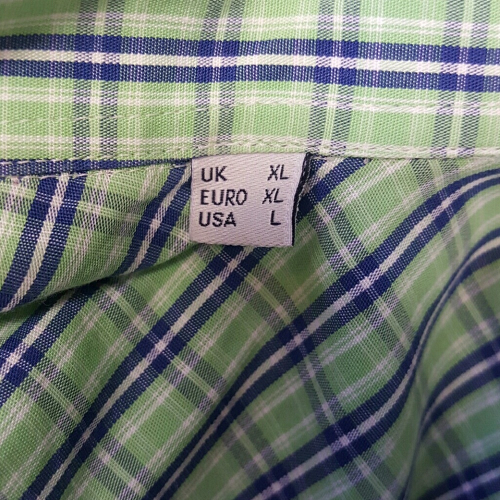 Barbour men classic button up shirt long sleeve logo regular fit size L - Picture 7 of 8